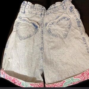Paper bag Gossip 80s Style Acid Wash Jean Shorts Groovy!